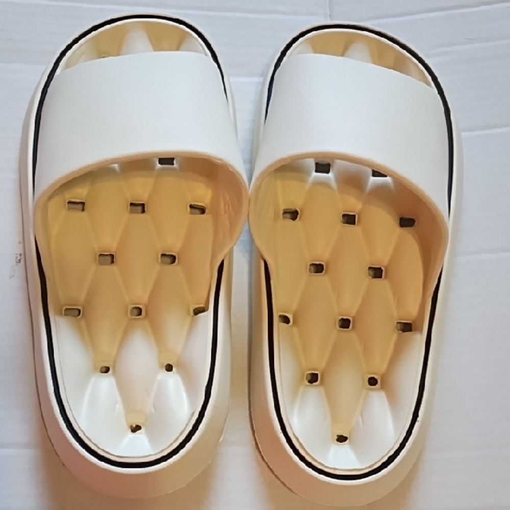 NEW Creme Slide Sandals with Cushion Sole